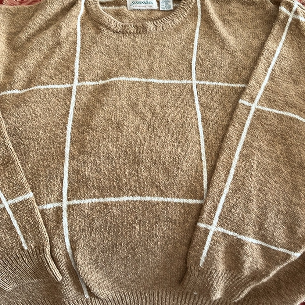 Vintage StJohn’s Bay Large men’s long sleeve camel color -crew neck - Picture 4 of 5